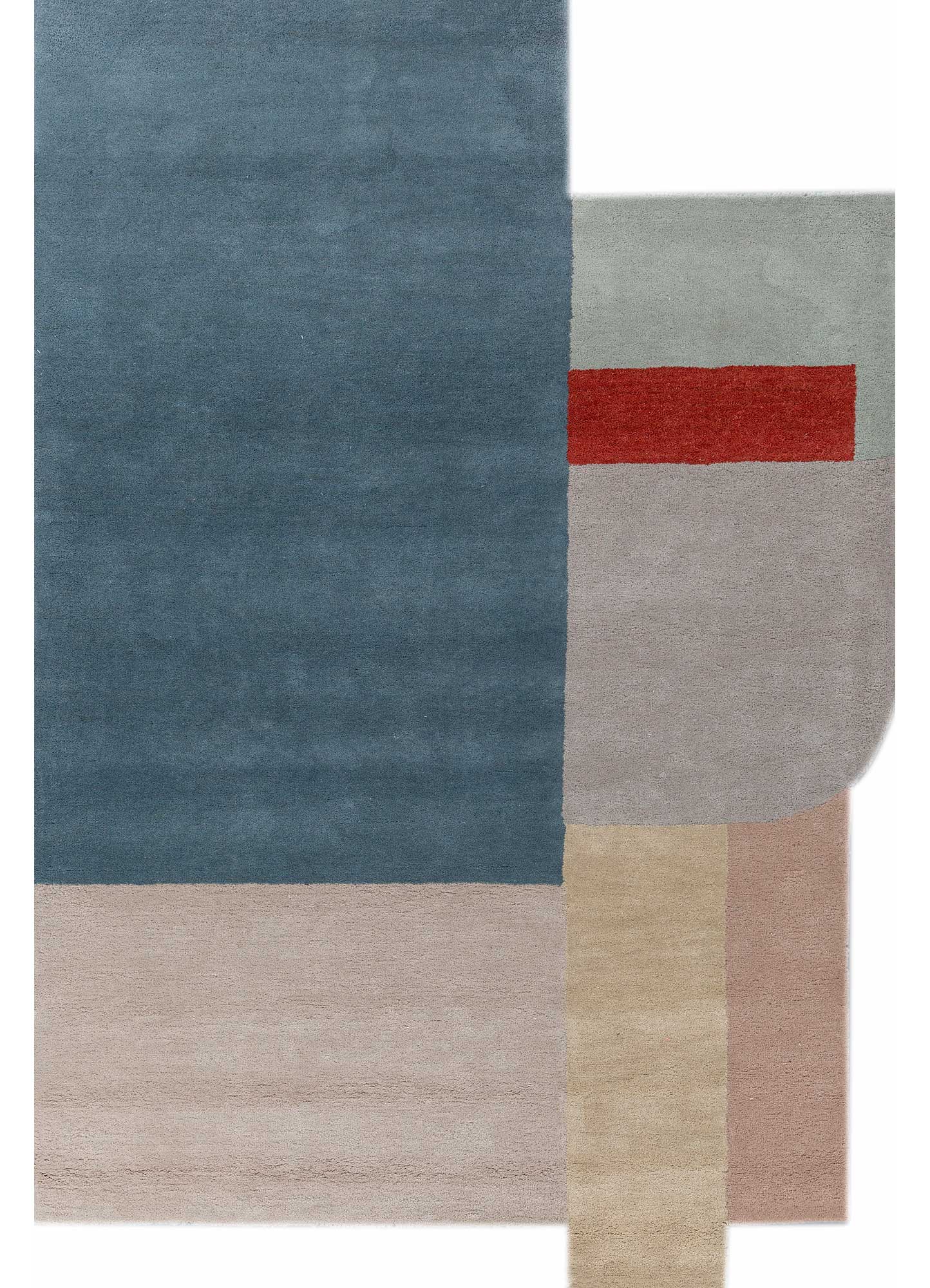 seaside blue/dark ivory hand tufted Rugs
