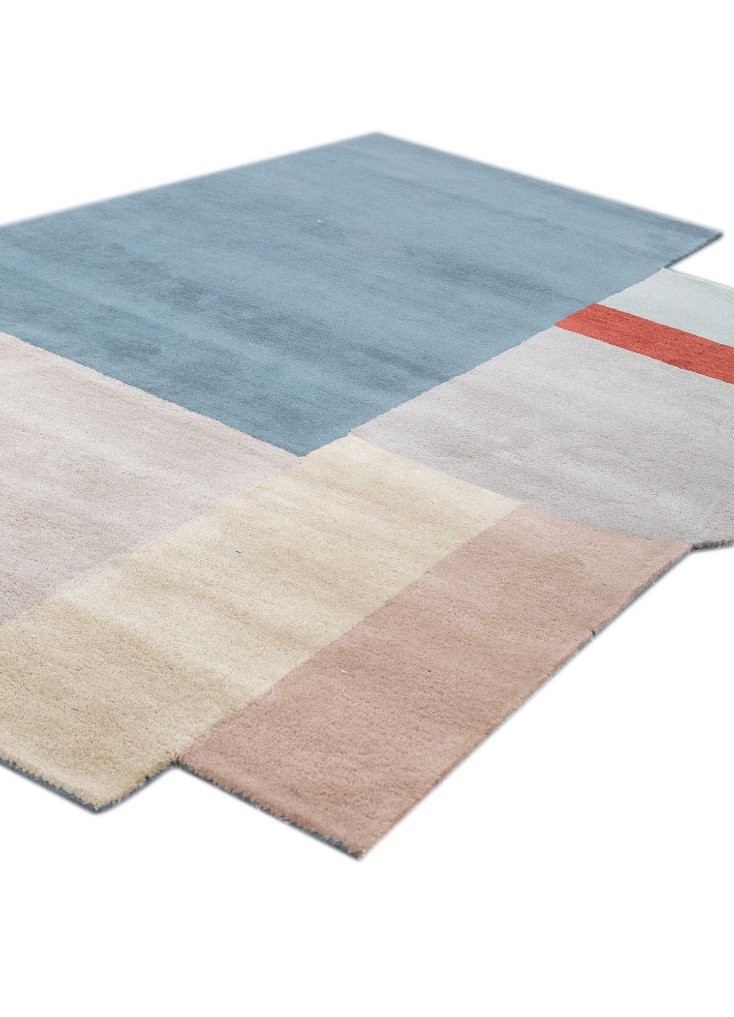 seaside blue/dark ivory hand tufted Rugs